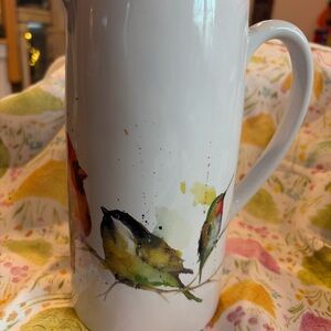 Dean Crouser little birds pitcherWhite Ceramic